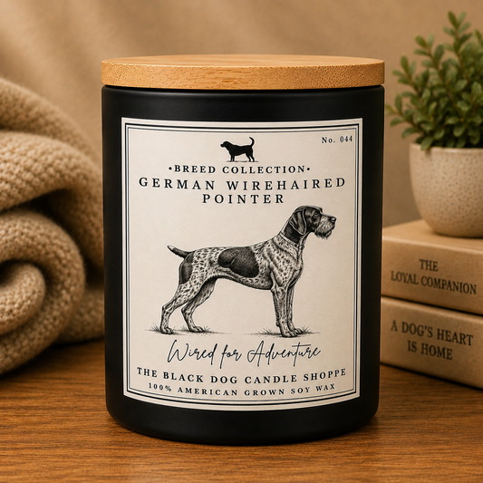 German Wirehaired Pointer Dog Breed Candle
