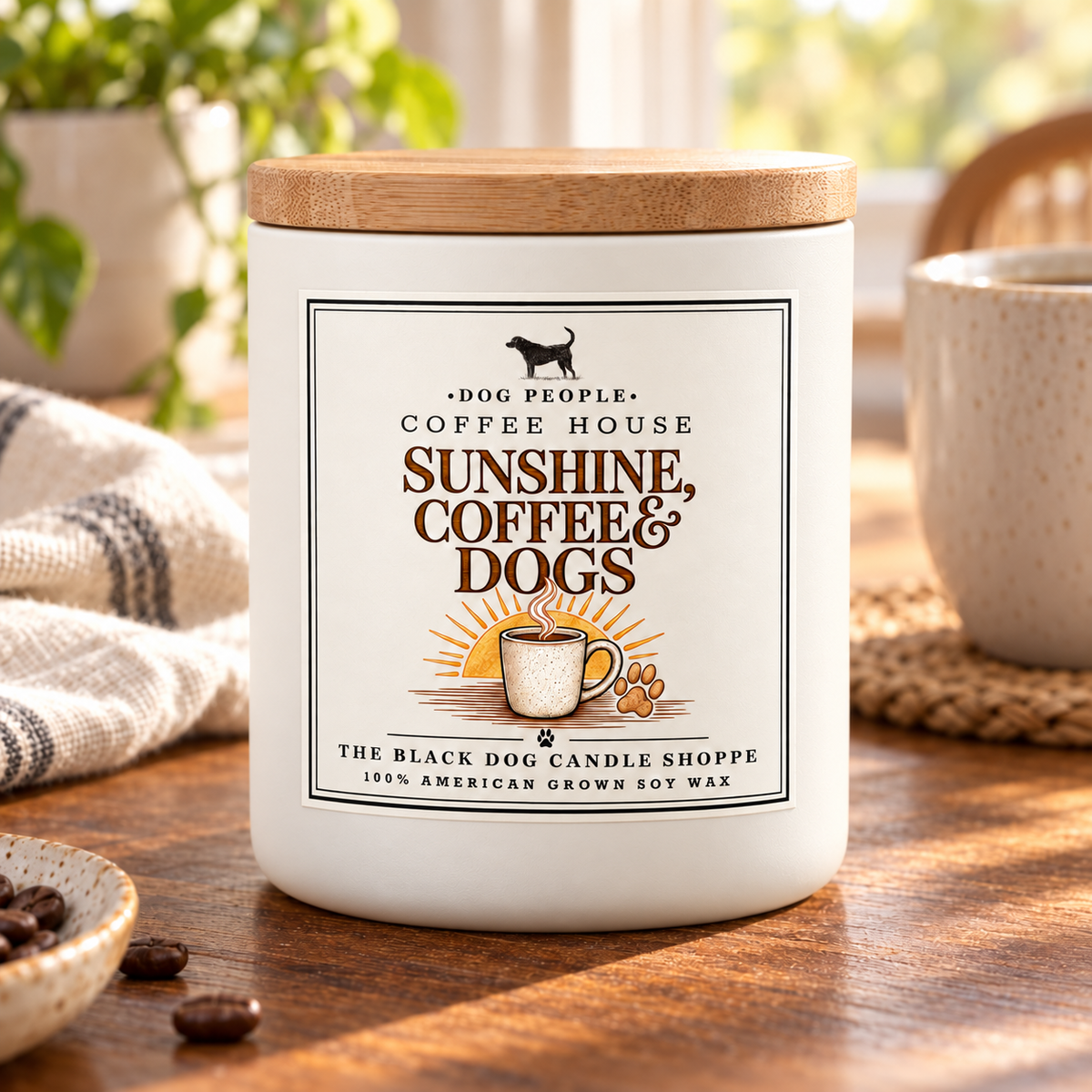 Sunshine, Coffee and Dogs Lover Candle