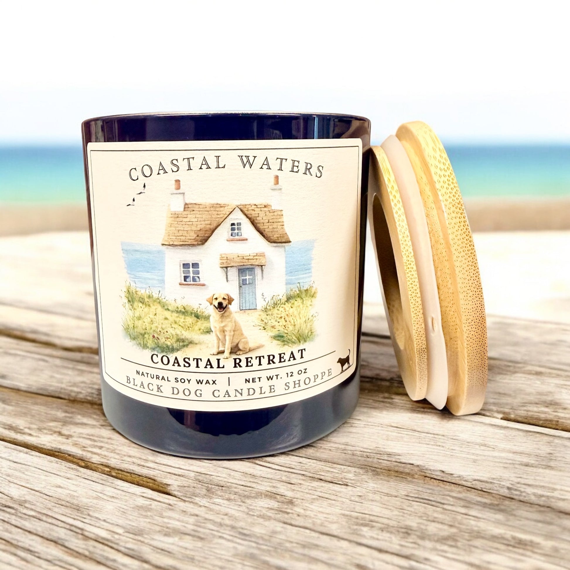 Coastal Waters Candle – Coastal Retreat Soy Candle | Fresh Beach Inspired Home Fragrance