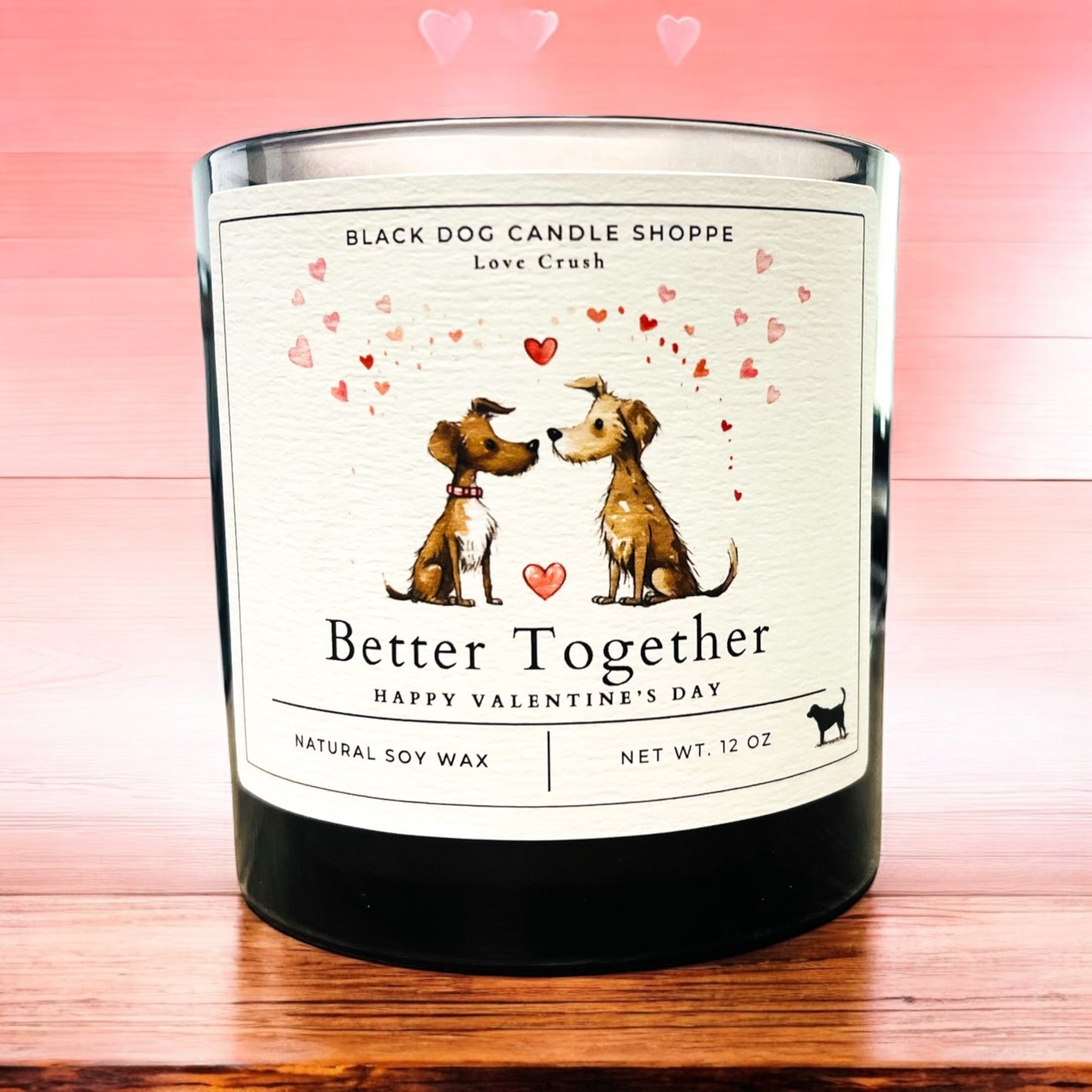 Better Together Dog Themed Valentines Double Wick Soy Candle