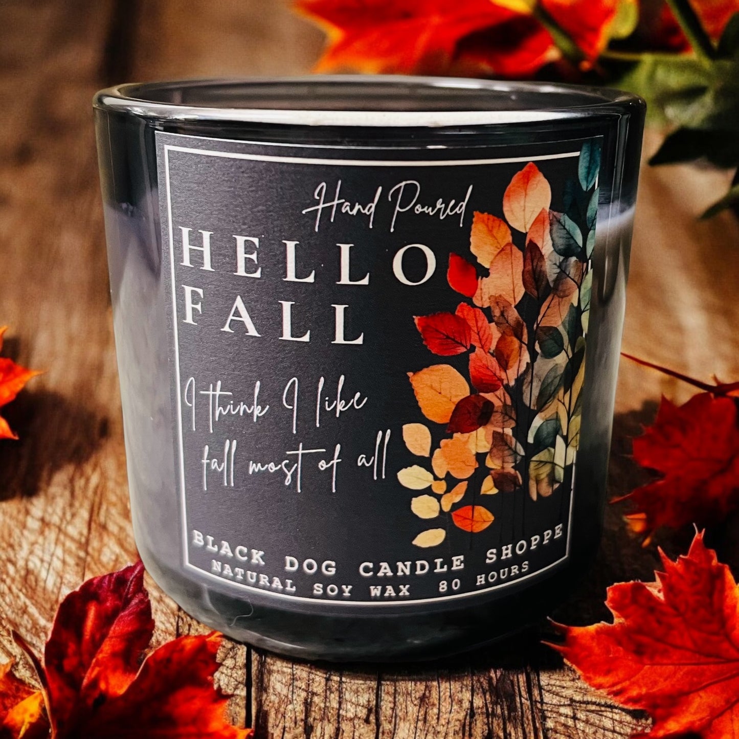 Hello Fall Chunky Candle