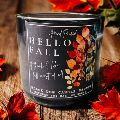 Hello Fall Chunky Candle