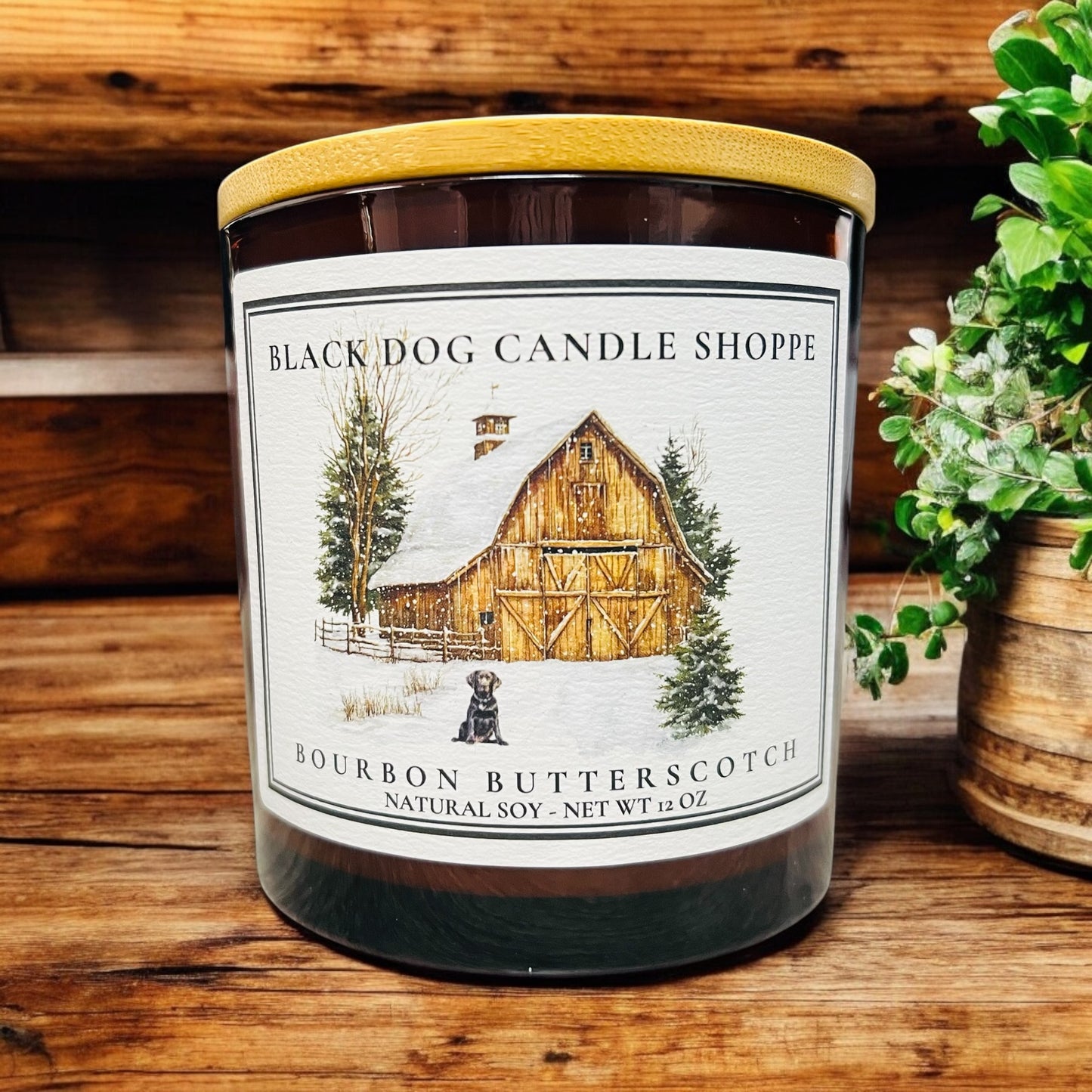 Winter Barn Double Wick Bourbon Butterscotch Candle