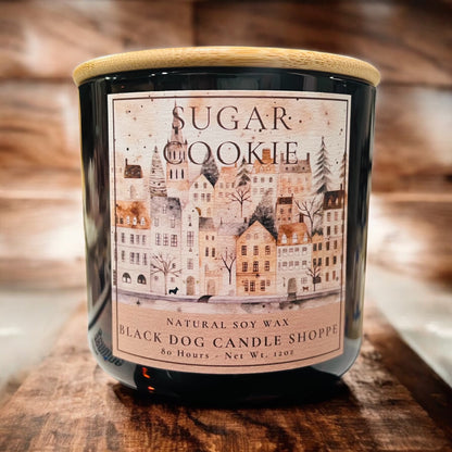 Large Two Wick Chunky Candle - Holiday Village Sugar Cookie