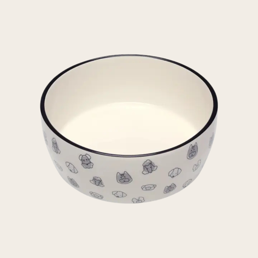 Dog Faces Pet Water or Food Bowl