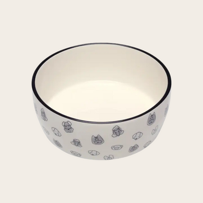 Dog Faces Pet Water or Food Bowl