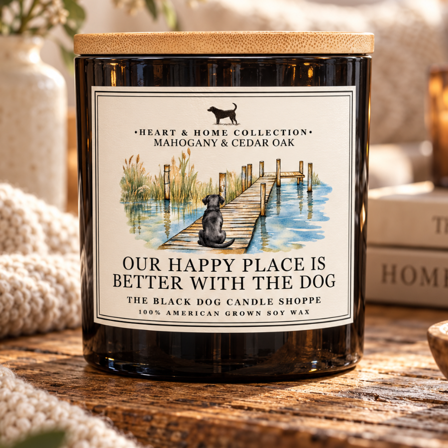 Our Happy Place is even Better with the Dog - Mahogany DW