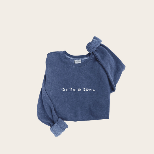 Coffee and Dogs Mineral Graphic Sweatshirt