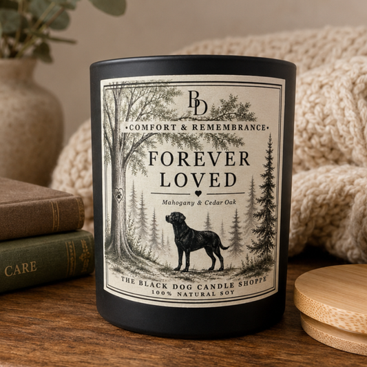 Forever Loved Sympathy Candle - Mahogany & Cedar Oak