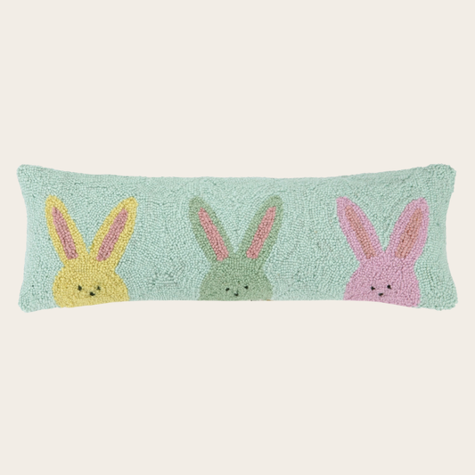 Three Peeps Type Bunnies Hook Pillow