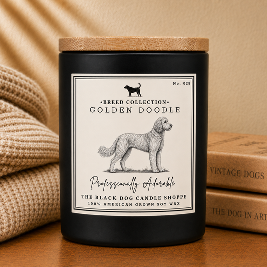 Golden Doodle Dog Breed Candle