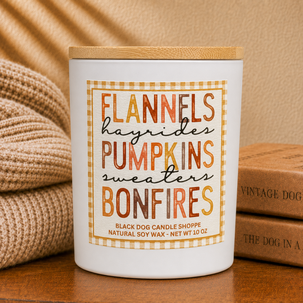 Flannels, Pumpkins, Bonfires Candle