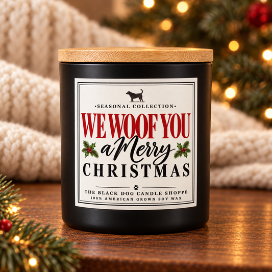 We Woof you a Merry Christmas Seasonal Candle