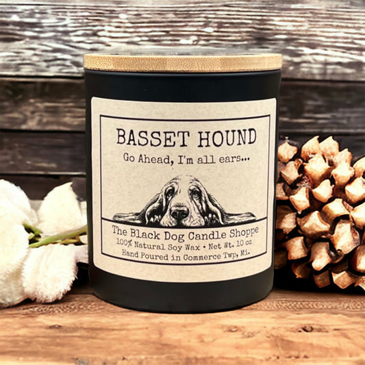 Basset Hound Candle