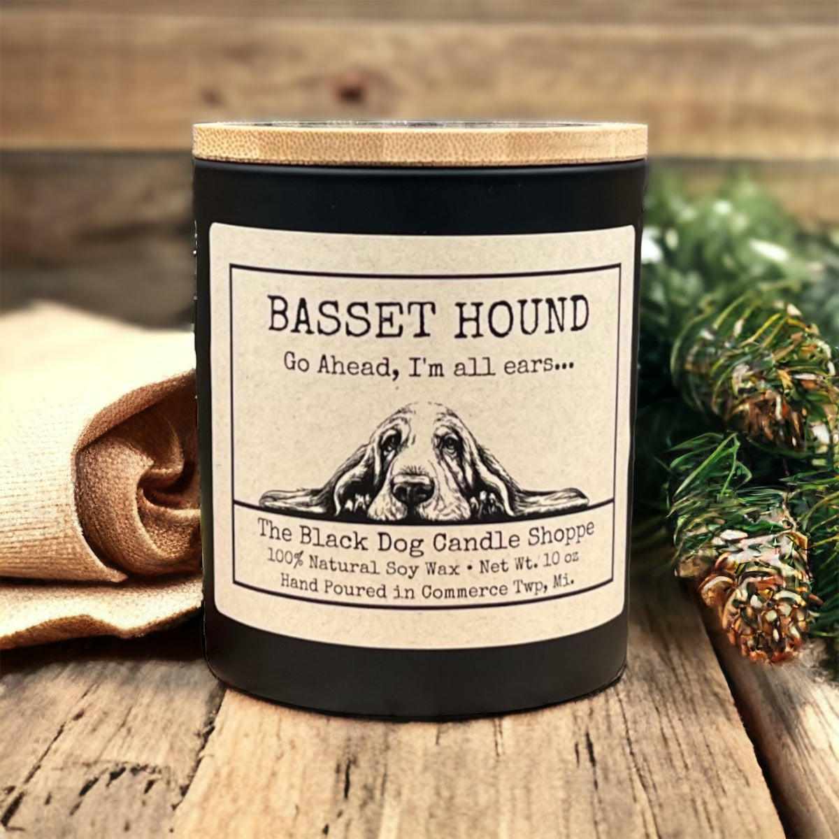 Basset Hound Dog Breed Candle