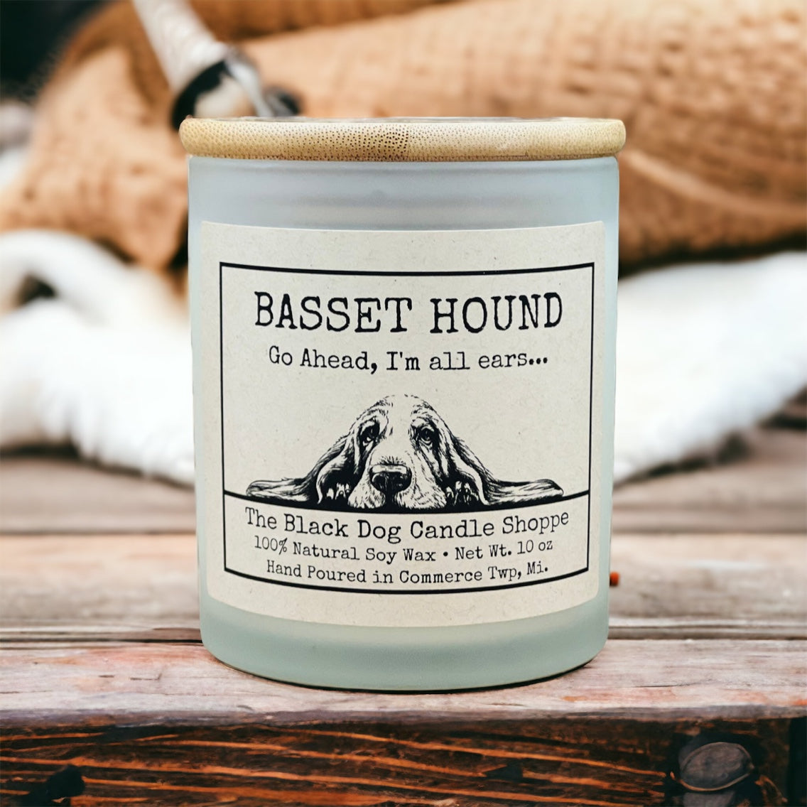 Basset Hound Dog Breed Candle