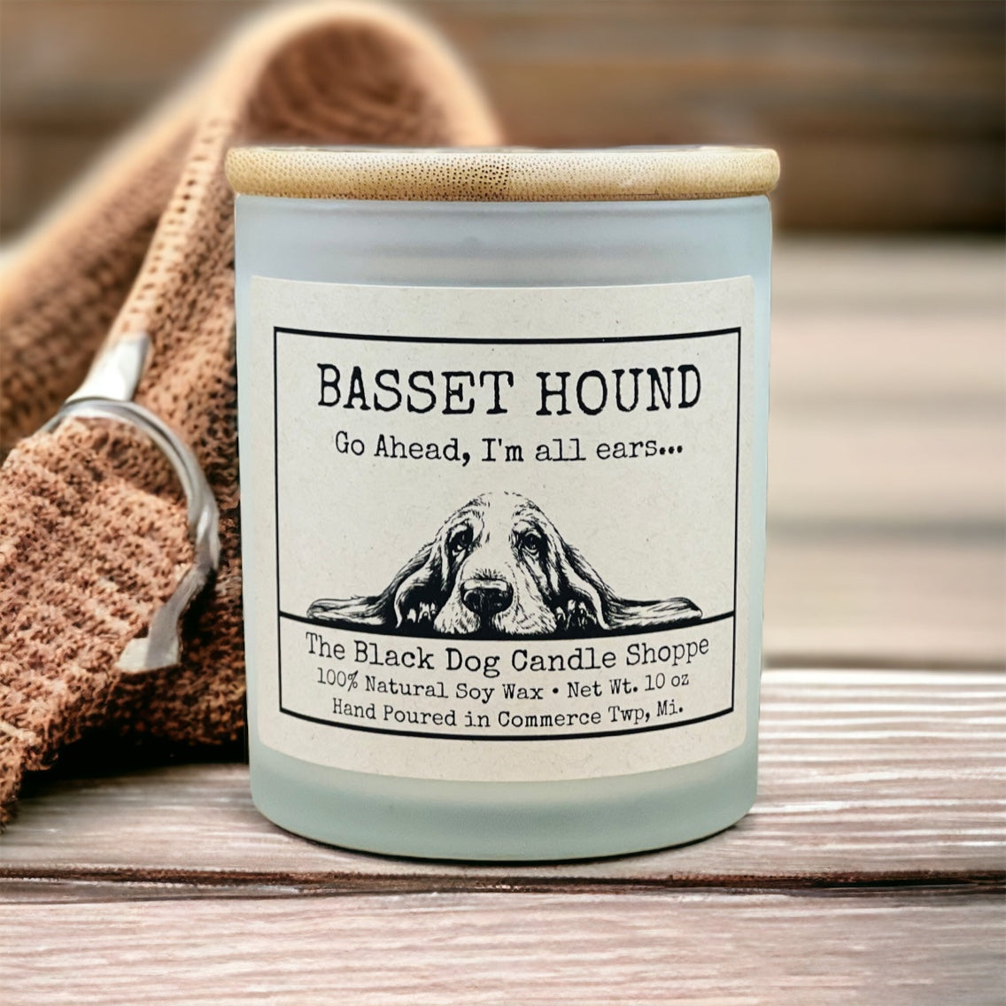 Basset Hound Dog Breed Candle