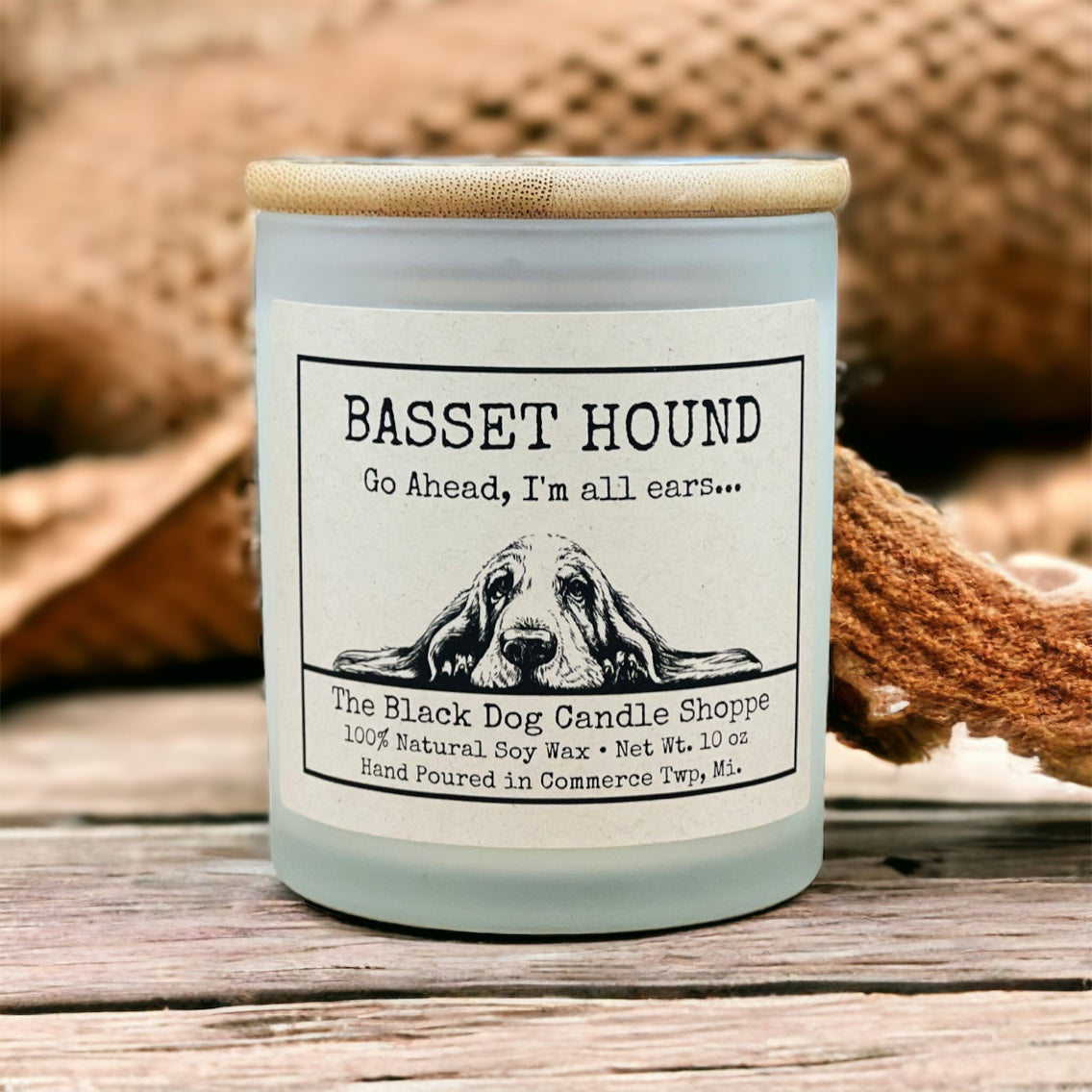 Basset Hound Dog Breed Candle