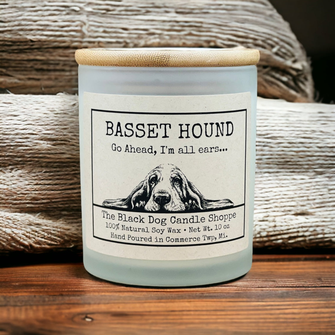 Basset Hound Dog Breed Candle