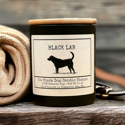 Black lab Dog Breed Candle