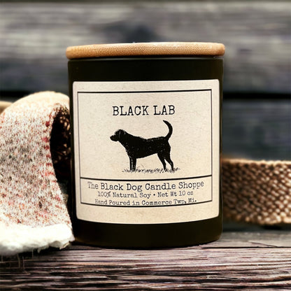 Black lab Dog Breed Candle