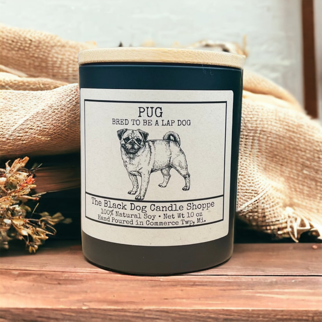 Pug Dog Breed Candle