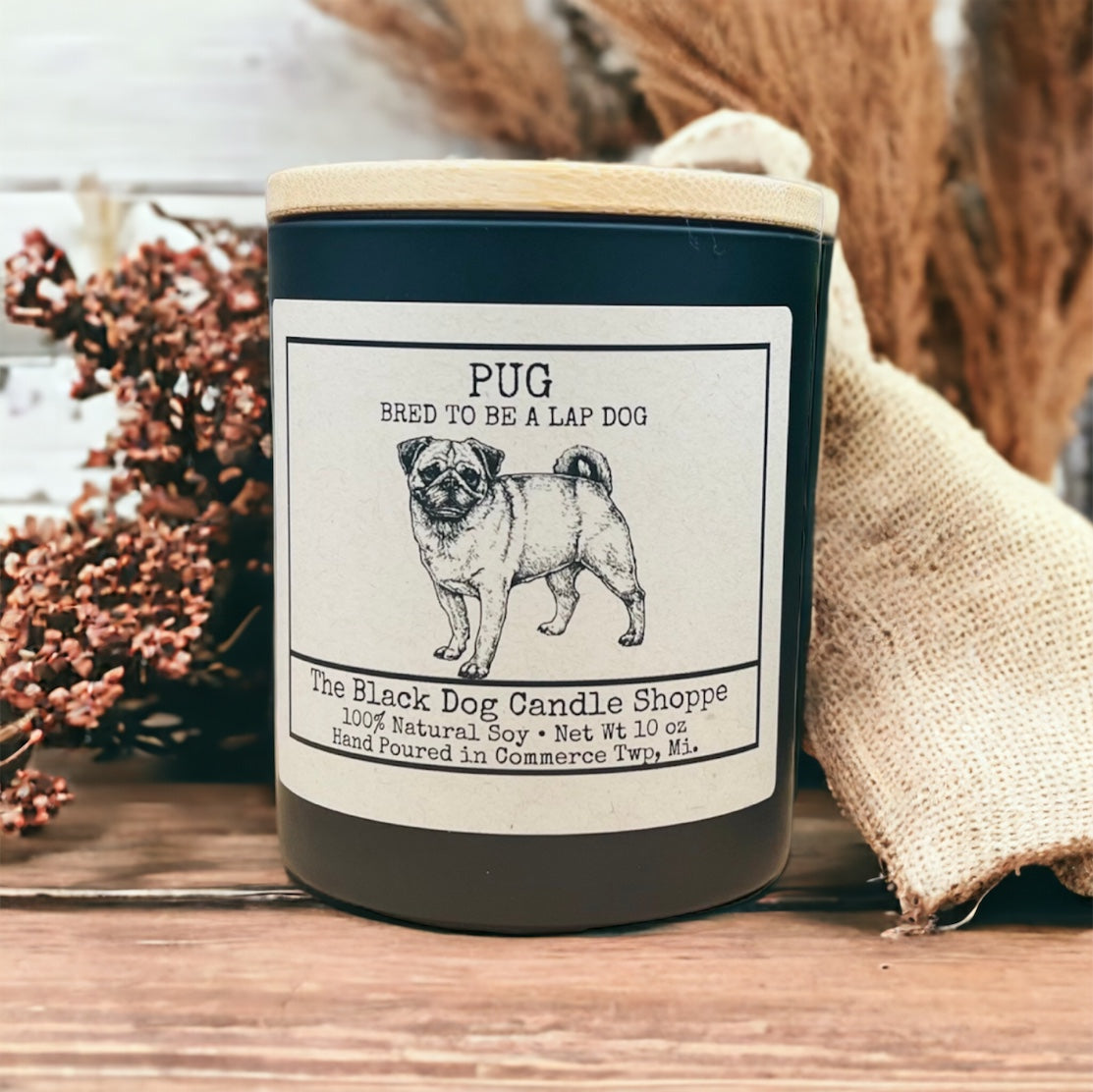 Pug Dog Breed Candle