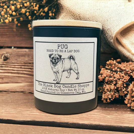 Pug Dog Breed Candle
