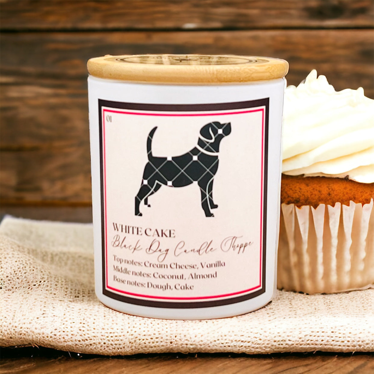 White Cake Silhouette Candle