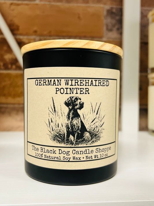 German Wirehaired Pointer Dog Breed Candle