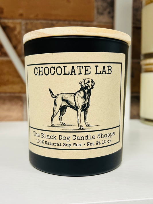 Chocolate Lab Dog Breed Candle