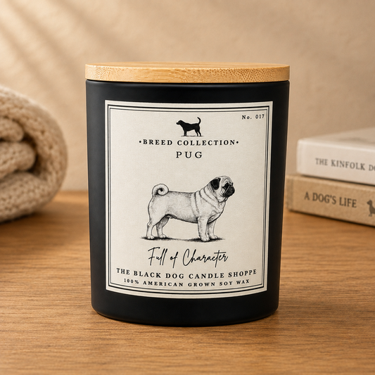 * NEW DESIGN* Pug Dog Breed Candle
