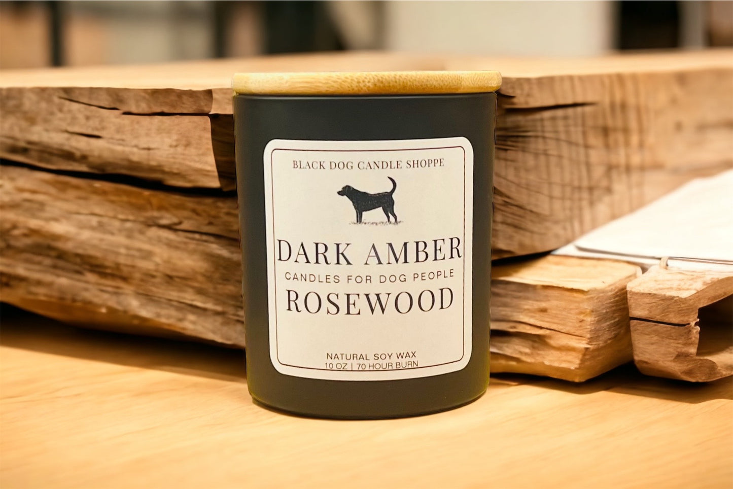 Candles for Dog People - Dark Amber Rosewood