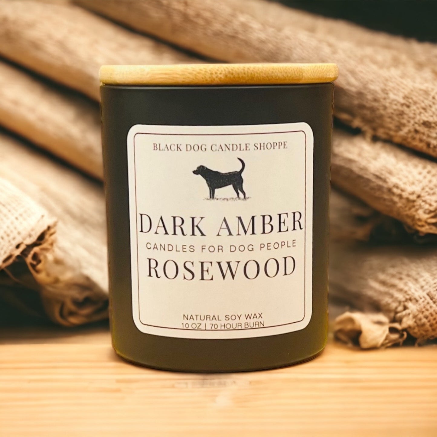 Candles for Dog People - Dark Amber Rosewood