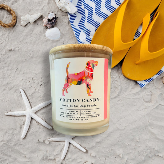 Candles for dog people cotton candy 
