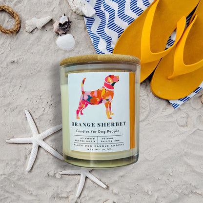 candles for dog people orange sherbet 