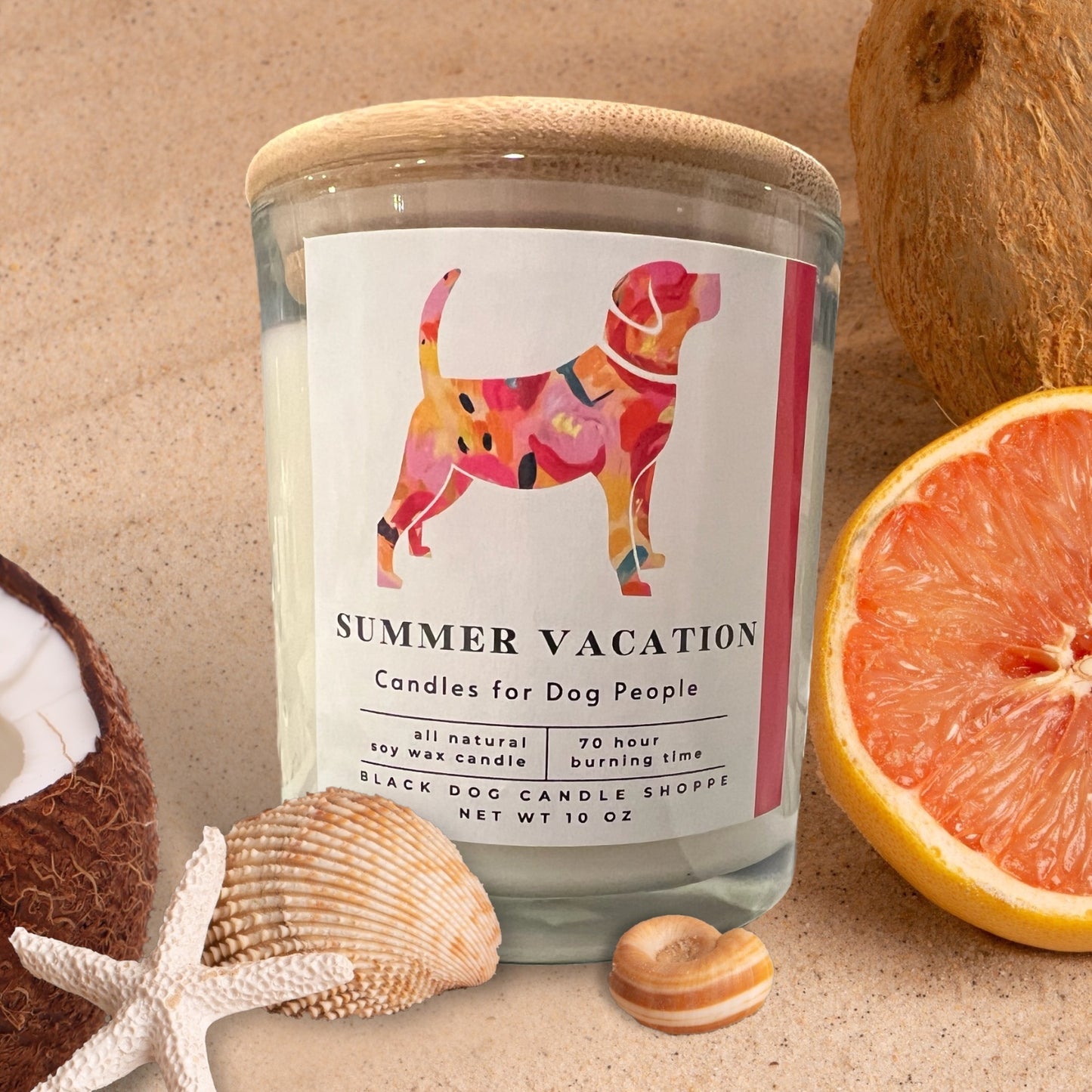 Modern Dog Candle - Summer Vacation