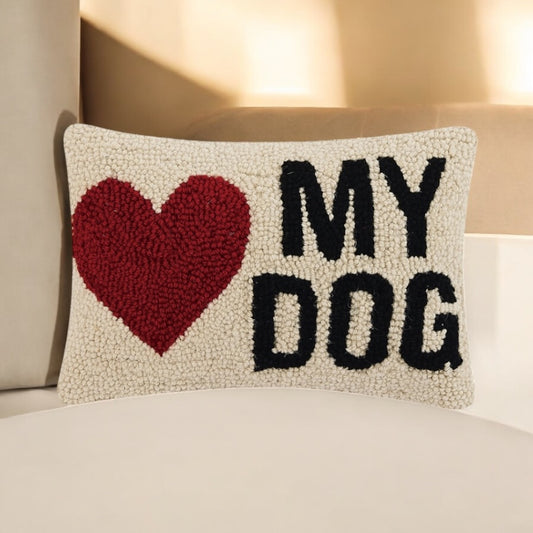 I Love My Dog Accent Pillow