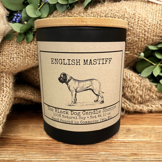 English Mastiff Dog Breed Candle