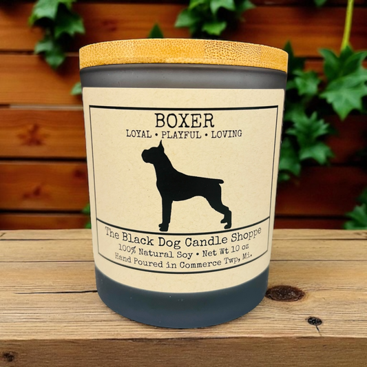 Boxer Dog Breed Candle