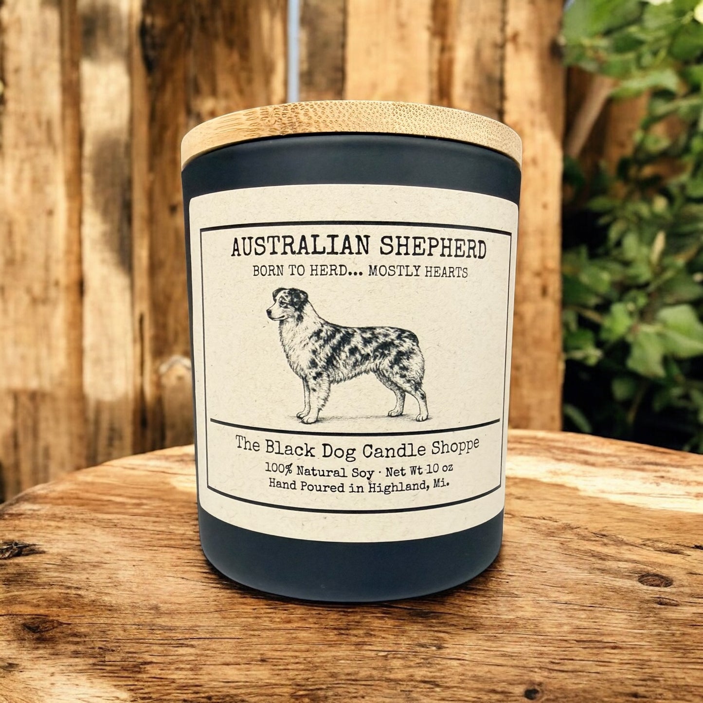 Australian Shepherd Dog Breed Candle