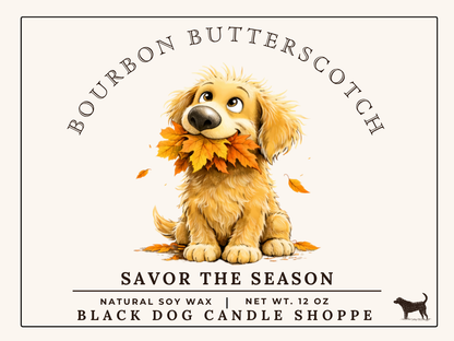Savor the Season - Bourbon Butterscotch Double Wick Amber Candle