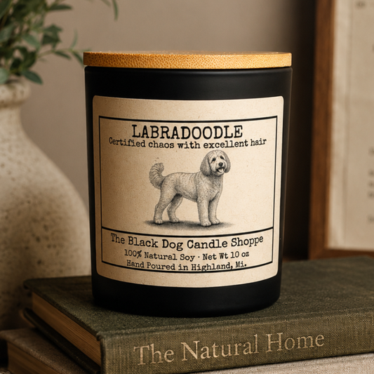 Labradoodle Dog Breed Candle