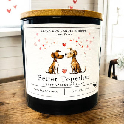 Better Together Dog Themed Valentines Double Wick Soy Candle