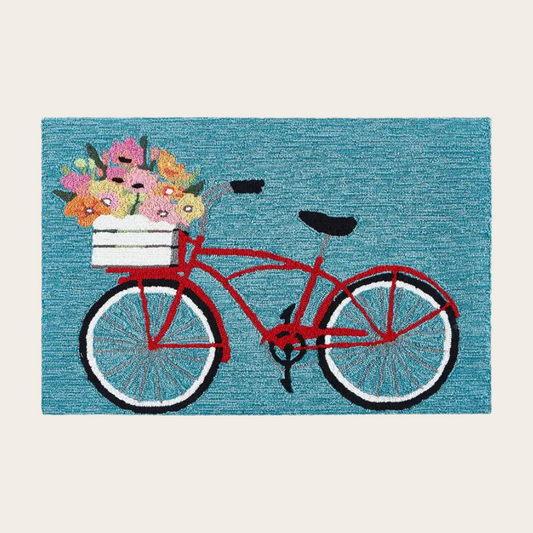 Frontporch Bike Ride Indoor/Outdoor Rug