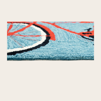 Frontporch Bike Ride Indoor/Outdoor Rug