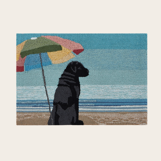 Frontporch Parasol and Pup Indoor/Outdoor Rug