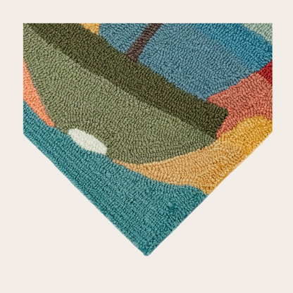 Frontporch Parasol and Pup Indoor/Outdoor Rug