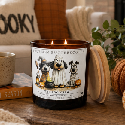 The Boo Crew Double Wick Candle - Bourbon Butterscotch