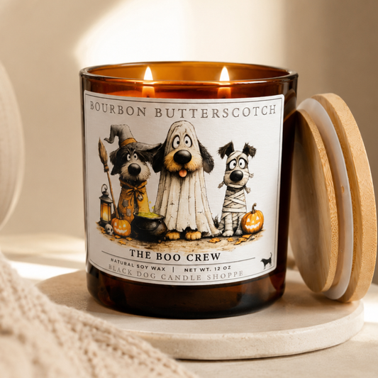 The Boo Crew Double Wick Candle - Bourbon Butterscotch